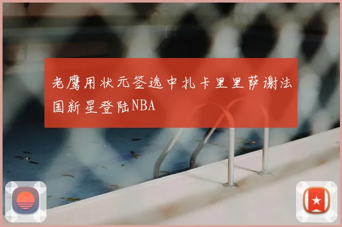 老鹰用状元签选中扎卡里里萨谢法国新星登陆NBA