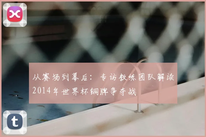 从赛场到幕后：专访教练团队解读2014年世界杯铜牌争夺战